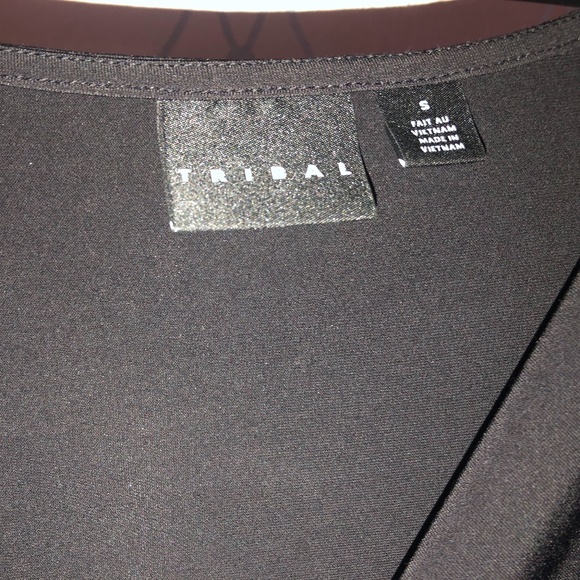 Tribal Black Ruched Shirt - Picture 3 of 6